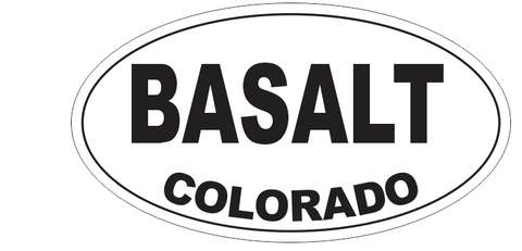 Basalt Colorado Oval Bumper Sticker D7153 Euro Oval