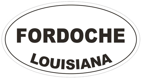 Fordoche Louisiana Oval Bumper Sticker or Helmet Sticker D3918