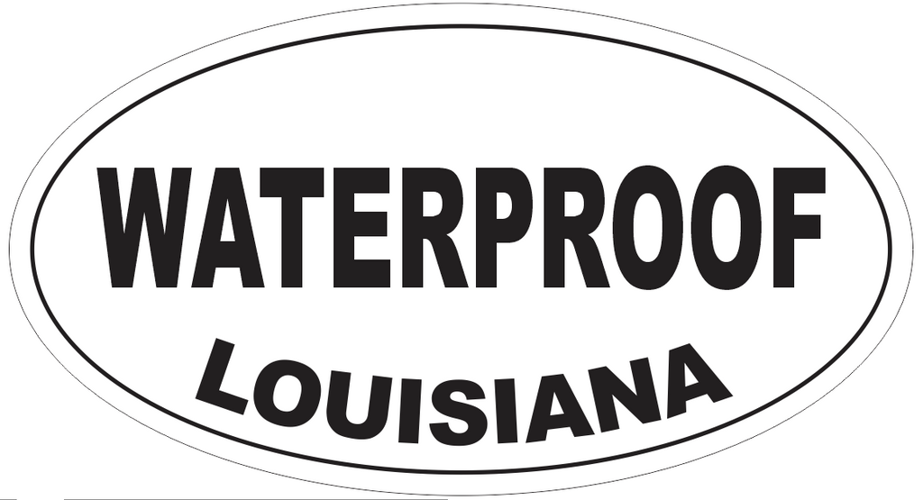 Waterproof Louisiana Oval Bumper Sticker or Helmet Sticker D4027