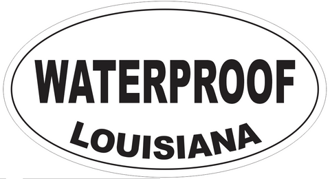 Waterproof Louisiana Oval Bumper Sticker or Helmet Sticker D4027