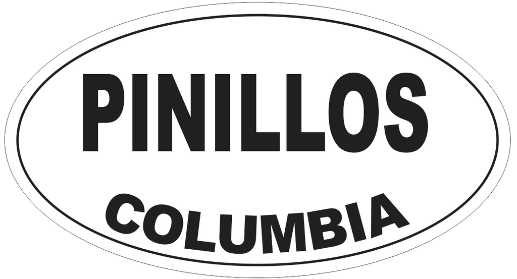 Pinillos Columbia Oval Bumper Sticker or Helmet Sticker D4287