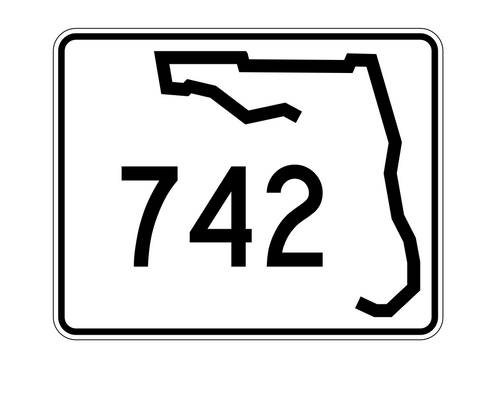 Florida State Road 742 Sticker Decal R1689 Highway Sign - Winter Park Products