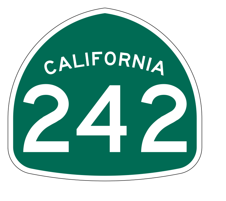California State Route 242 Sticker Decal R1297 Highway Sign - Winter Park Products