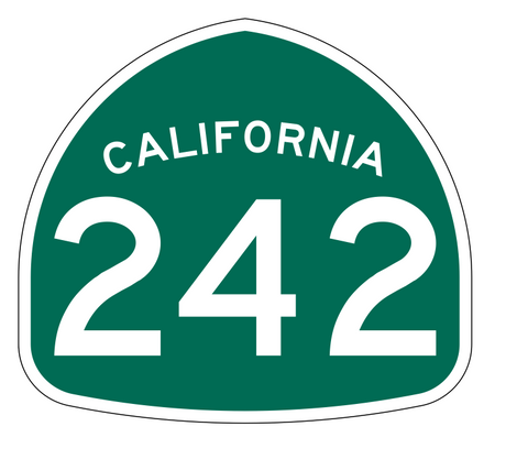 California State Route 242 Sticker Decal R1297 Highway Sign - Winter Park Products