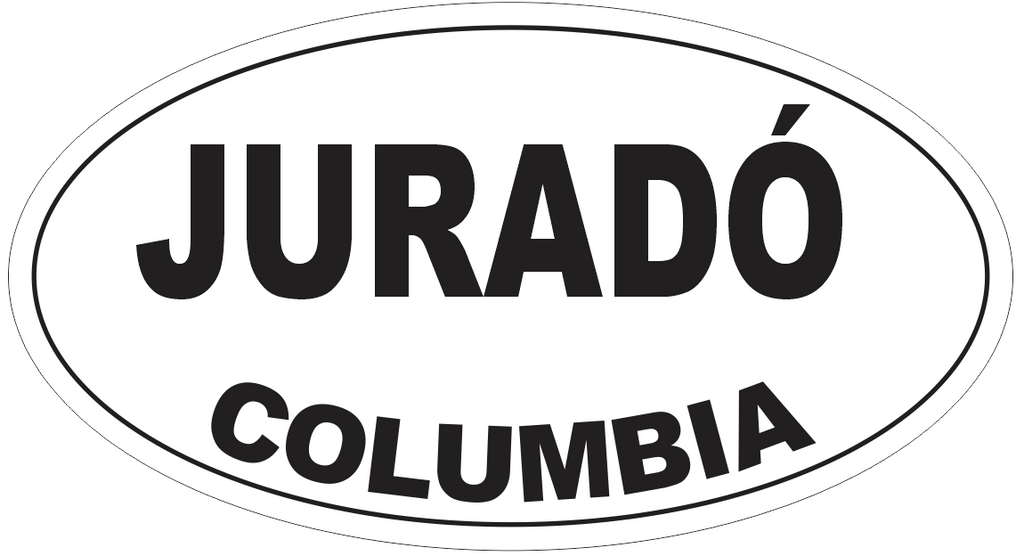 Jurado Columbia Oval Bumper Sticker or Helmet Sticker D4441
