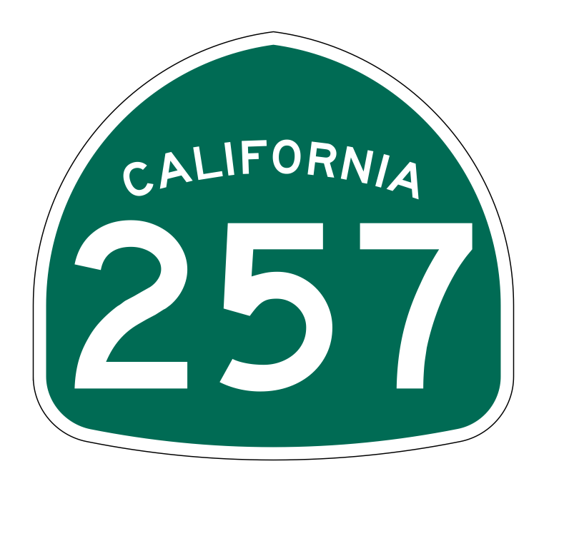 California State Route 257 Sticker Decal R1307 Highway Sign - Winter Park Products