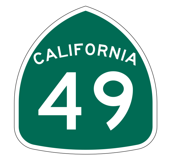 California State Route 49 Sticker Decal R1149 Highway Sign - Winter Park Products