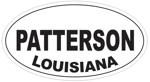 Patterson Louisiana Oval Bumper Sticker or Helmet Sticker D3988