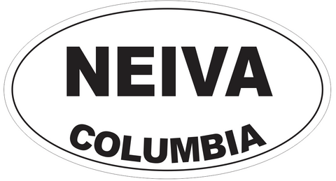 Neiva Columbia Oval Bumper Sticker or Helmet Sticker D4517