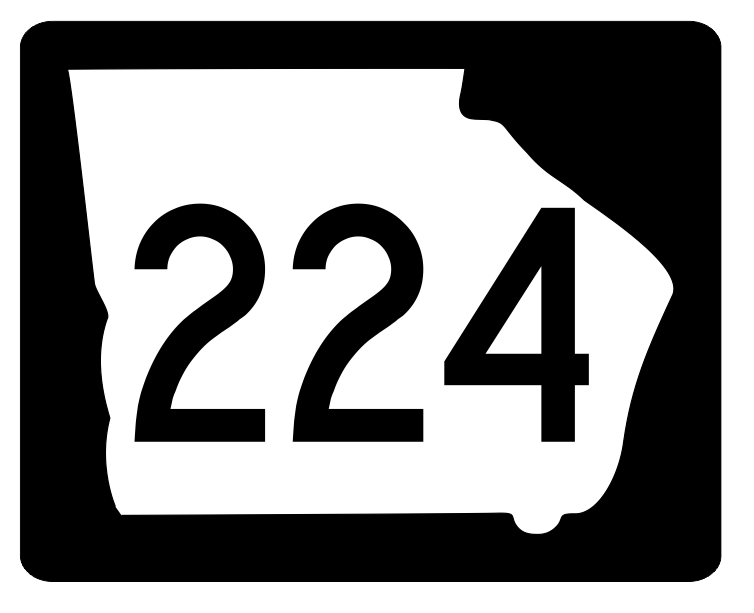 Georgia State Route 224 Sticker R3890 Highway Sign