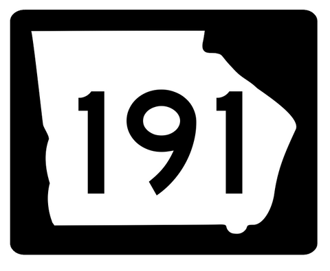 Georgia State Route 191 Sticker R3857 Highway Sign