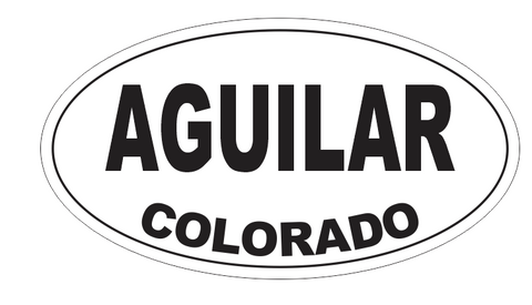Aguilar Colorado Oval Bumper Sticker D7135 Euro Oval