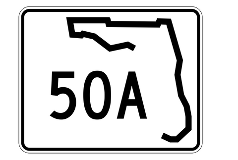 Florida State Road 50A Sticker Decal R1385 Highway Sign - Winter Park Products