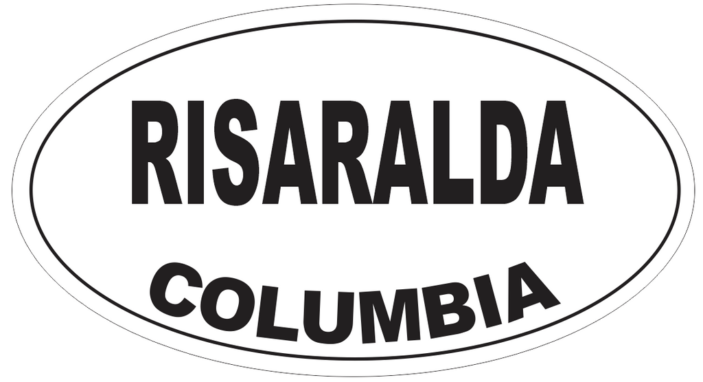 Risaralda Columbia Oval Bumper Sticker or Helmet Sticker D4374