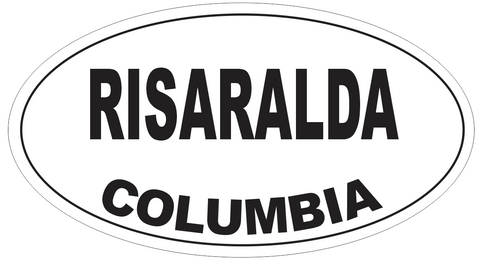 Risaralda Columbia Oval Bumper Sticker or Helmet Sticker D4374