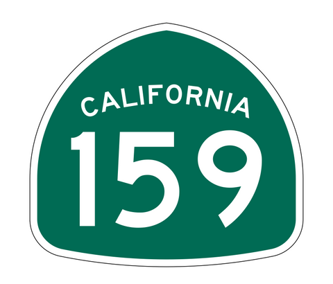 California State Route 159 Sticker Decal R1230 Highway Sign - Winter Park Products