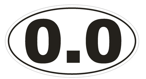 0.0 Marathon Oval Bumper Sticker or Helmet Sticker D154 Laptop Cell Euro Oval - Winter Park Products