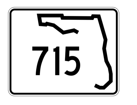 Florida State Road 715 Sticker Decal R1681 Highway Sign - Winter Park Products