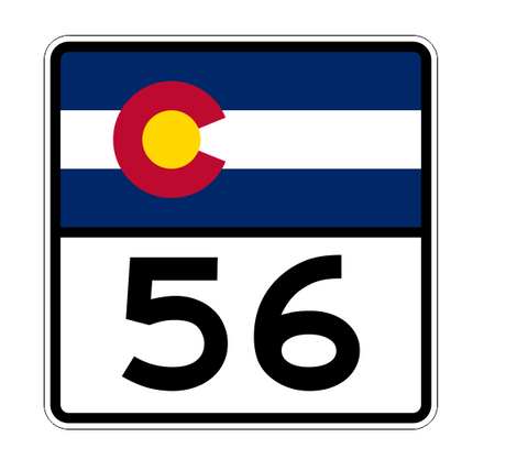 Colorado State Highway 56 Sticker Decal R1804 Highway Sign - Winter Park Products