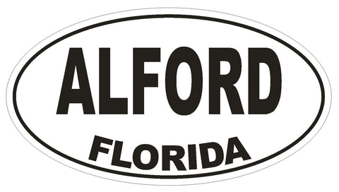 Alford Florida Oval Bumper Sticker or Helmet Sticker D1306 Euro Oval - Winter Park Products
