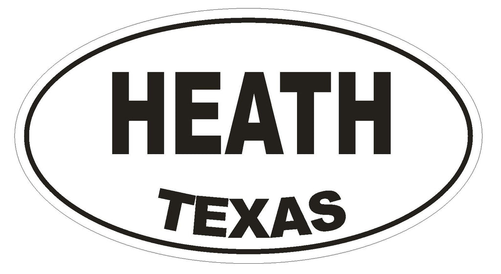 Heath Texas Oval Bumper Sticker or Helmet Sticker D1394 Euro Oval - Winter Park Products