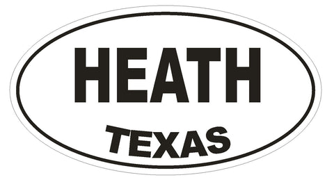 Heath Texas Oval Bumper Sticker or Helmet Sticker D1394 Euro Oval - Winter Park Products