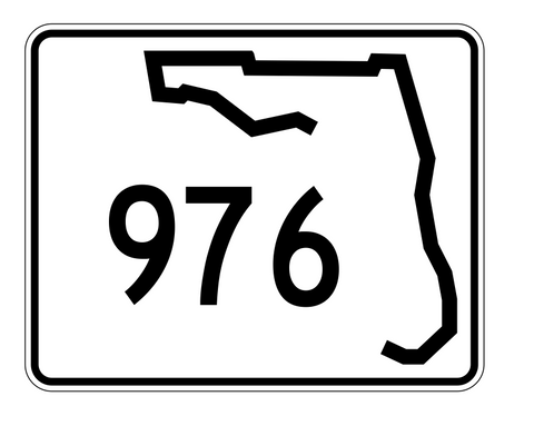 Florida State Road 976 Sticker Decal R1764 Highway Sign - Winter Park Products