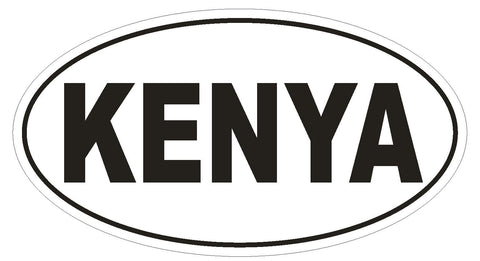 KENYA Oval Bumper Sticker or Helmet Sticker D2134 Country Euro oval - Winter Park Products