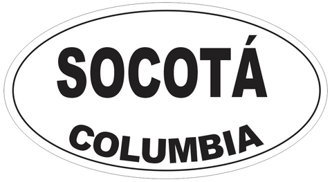 Socota Columbia Oval Bumper Sticker or Helmet Sticker D4351