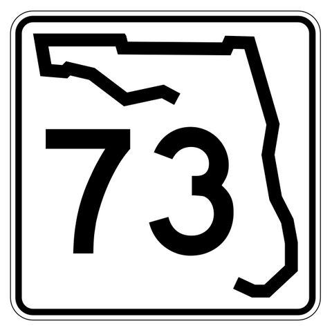 Florida State Road 73 Sticker Decal R1407 Highway Sign - Winter Park Products