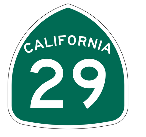 California State Route 29 Sticker Decal R1135 Highway Sign - Winter Park Products