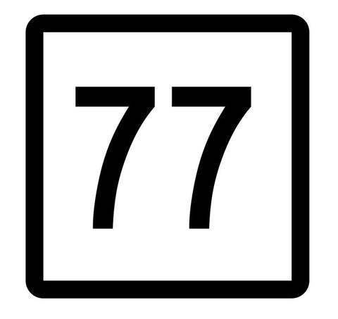 Connecticut State Highway 77 Sticker Decal R5106 Highway Route Sign