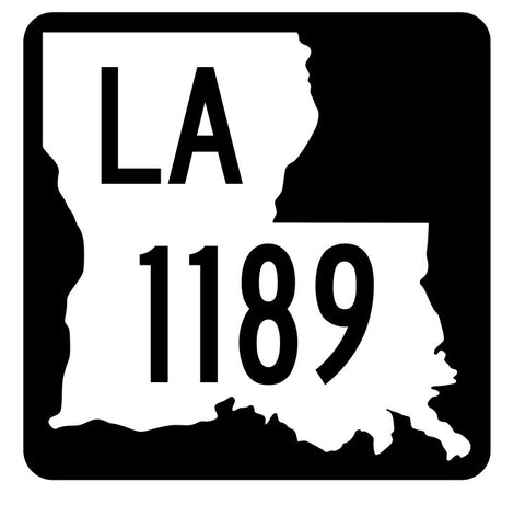Louisiana State Highway 1189 Sticker Decal R6416 Highway Route Sign