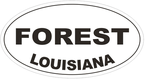 Forest Louisiana Oval Bumper Sticker or Helmet Sticker D3919