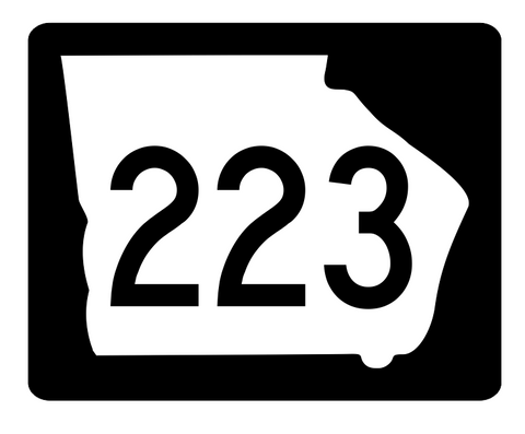 Georgia State Route 223 Sticker R3889 Highway Sign