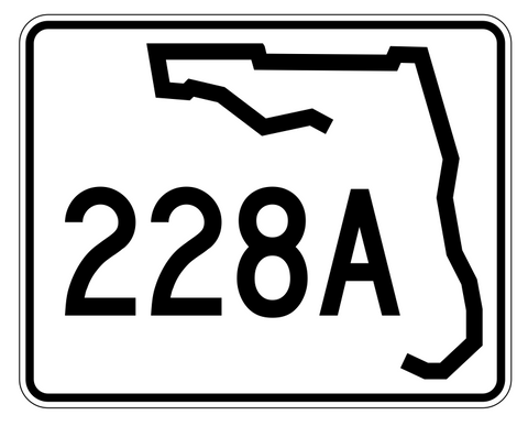 Florida State Road 228A Sticker Decal R1506 Highway Sign - Winter Park Products
