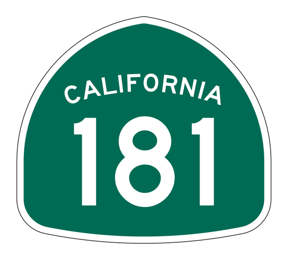 California State Route 181 Sticker Decal R1249 Highway Sign – Winter ...