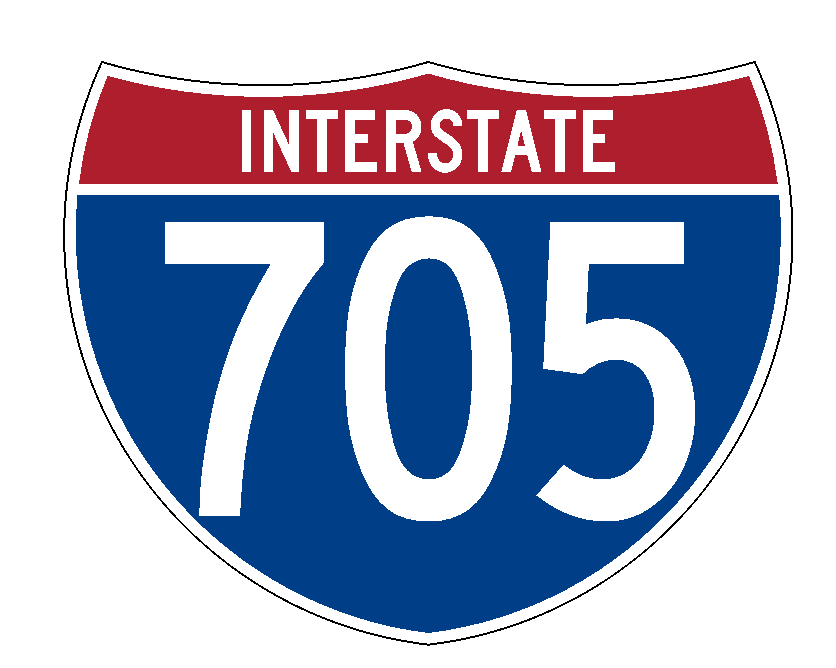 Interstate 705 Sticker Decal R985 Highway Sign Road Sign - Winter Park Products