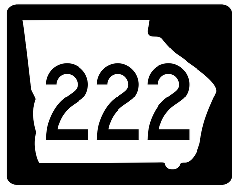 Georgia State Route 222 Sticker R3888 Highway Sign