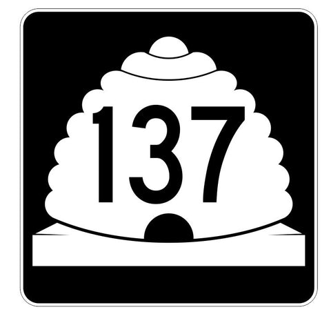 Utah State Highway 137 Sticker Decal R5459 Highway Route Sign
