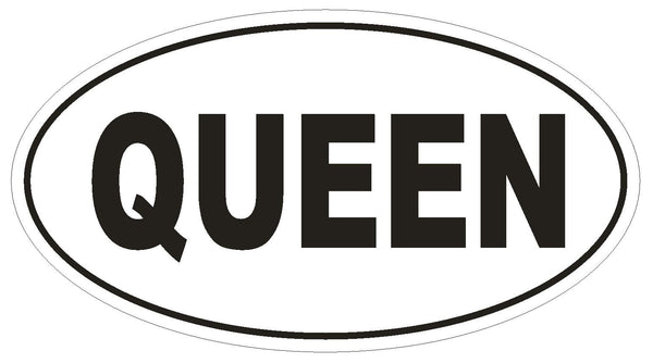QUEEN Oval Bumper Sticker or Helmet Sticker D1804 Euro Oval – Winter ...