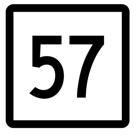 Connecticut State Highway 57 Sticker Decal R5089 Highway Route Sign
