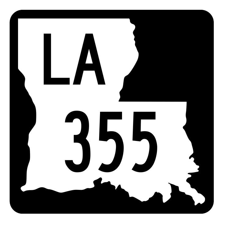 Louisiana State Highway 355 Sticker Decal R5923 Highway Route Sign