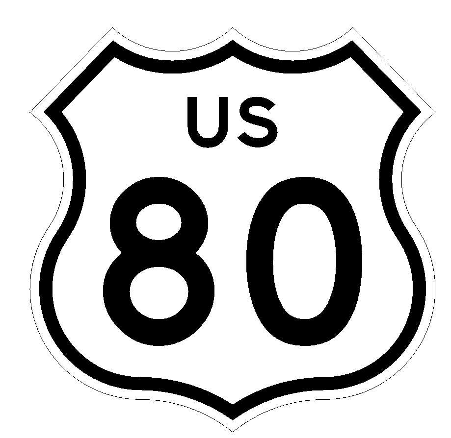 US Route 80 Sticker Decal R1033 Highway Sign Road Sign - Winter Park Products