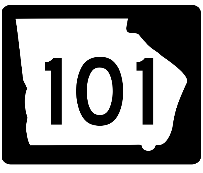 Georgia State Route 101 Sticker R3644 Highway Sign