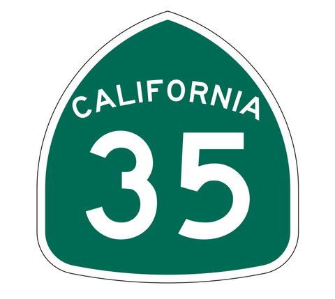 California State Route 35 Sticker Decal R1139 Highway Sign - Winter Park Products