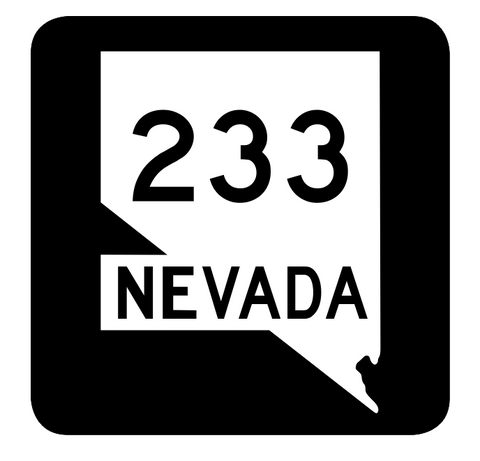 Nevada State Route 233 Sticker R3015 Highway Sign Road Sign
