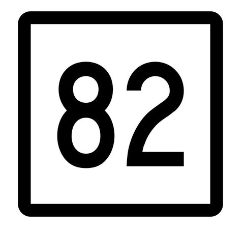 Connecticut State Highway 82 Sticker Decal R5111 Highway Route Sign