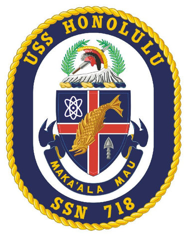 USS Honolulu Sticker Military Armed Forces Navy Decal M239 - Winter Park Products