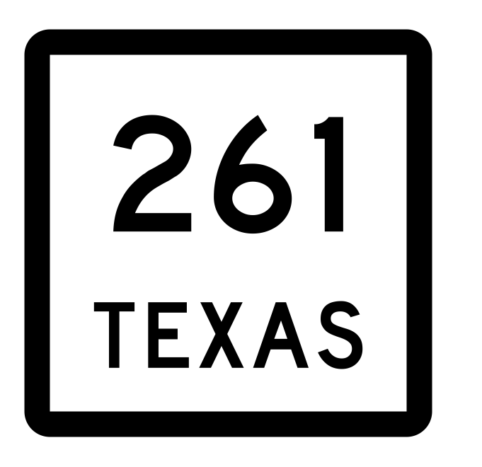 Texas State Highway 261 Sticker Decal R2556 Highway Sign